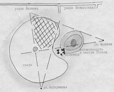 Рис 3. Место возникновения световых столбов