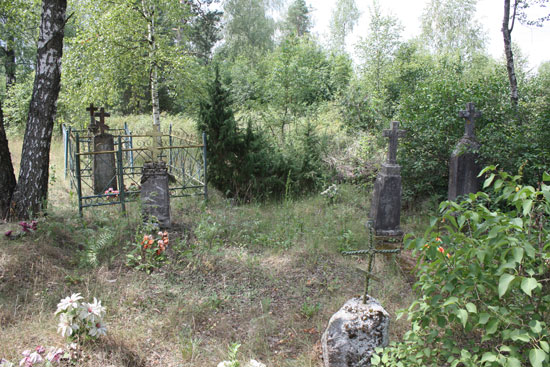 Могилы 1930-х годов рядом с местом, где располагалась пограничная застава в д. Мильча. Фото Ильи Бутова, 2016 год.