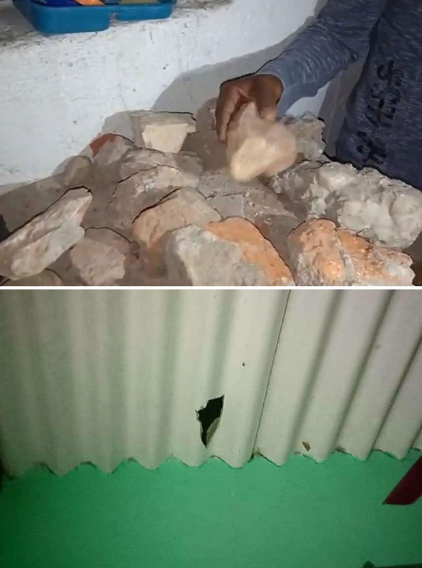 Камни, которые самопроизвольно падали на крыши домов в г. Райгархе, Индия (март 2019 года).