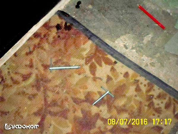 Струбцины возле входной двери. Струбцины возле входной двери.