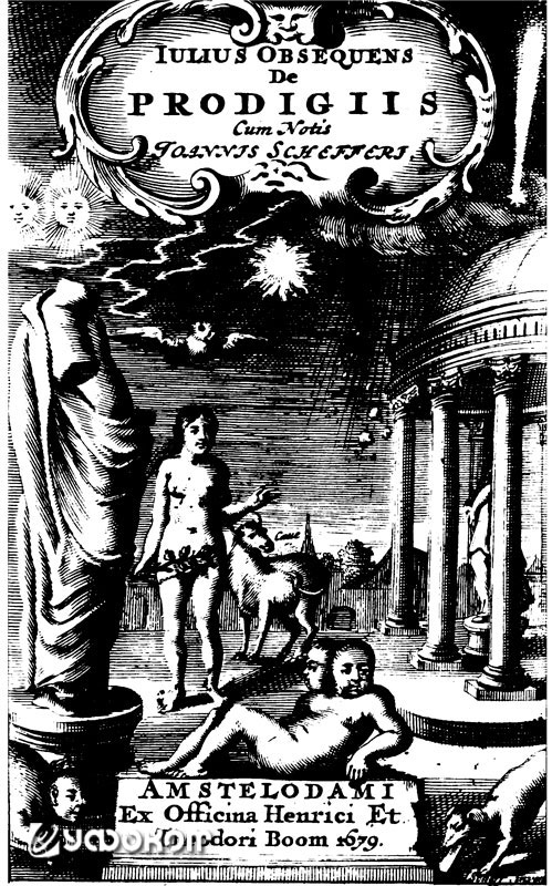 Обложка книги Юлия Обсквенса (издание 1679 года). 