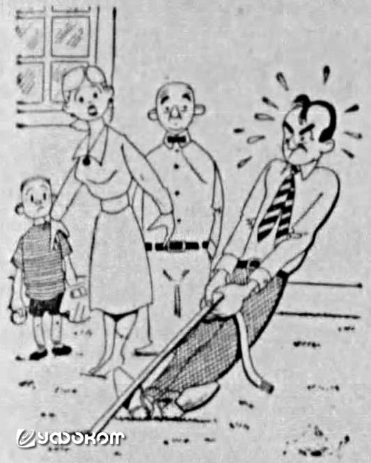 Карикатура из газеты "The Indianapolis Star" от 9 августа 1955 г. 