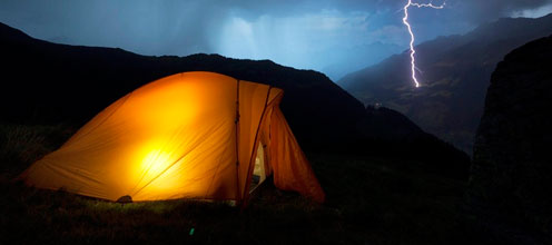 «Контакт» в палатке