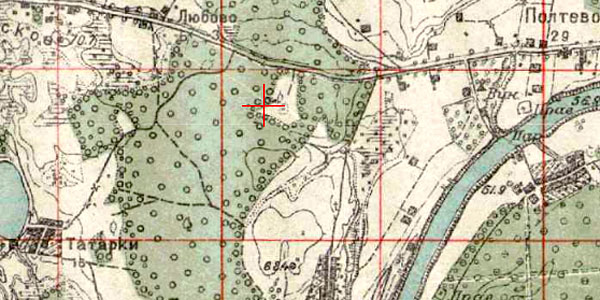 Деревня Татарки и "Татарская дорога" некогда были обозначены на картах