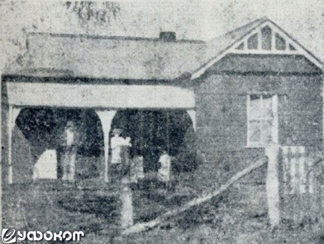 Дом в австралийском городе Гайра, который бомбардировали камни в 1921 году. 
