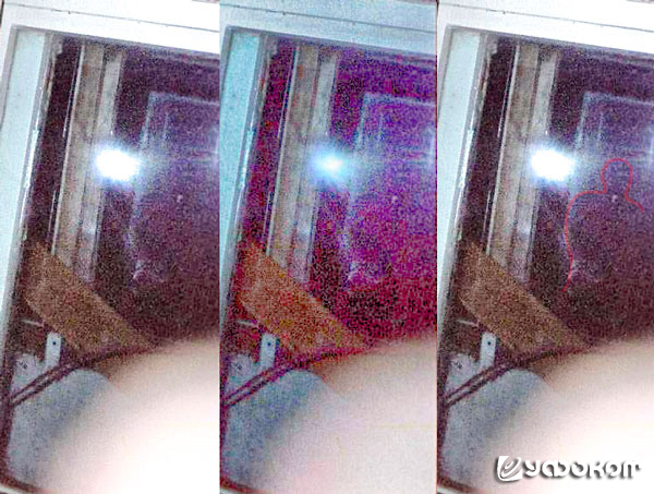 Фрагмент кадра Ф20А – силуэт фотографа в окне или игра шумов?