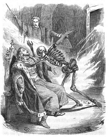 Иллюстрация из статьи «Twardowski – der polnische Faust» (Johann Nepomuk Vogl), вышедшей в 1861 году [30]. Здесь уже нет никакого налета гламура, привнесенного позднее художниками.
