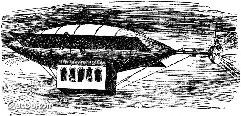 Американская газета «San Francisco Call» 23 августа 1896 года опубликовала рисунок «электрического воздушного корабля» изобретенного неким «гением, проживающим в Саутгемптоне». Построенный из алюминия и приводимый в движение электричеством летательный апп