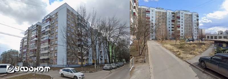 Многоэтажное здание, расположенное сегодня по адресу ул. Хуторская, 5. Считается, что ранее здесь находился старый частный дом, в котором впервые пробудился полтергейст. Фото: Google Maps.