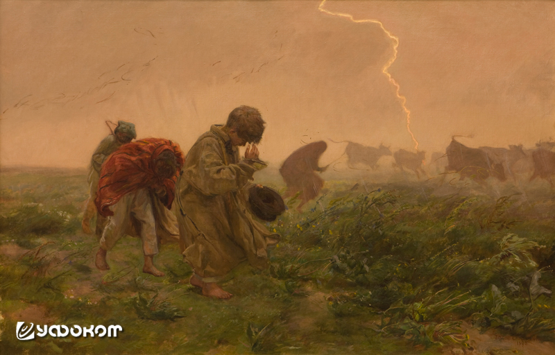 Юзеф Хелмоньский. Буря, 1896 год.