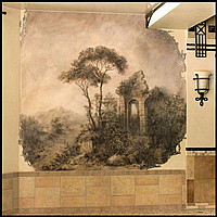 Неповторимая роспись стен в интерьере современными художниками