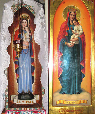 Икона, подаренная жителям Рожковки и канонический образ «Рожковская спасительница».