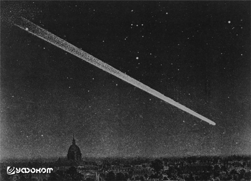 «Великая мартовская комета» над Парижем, 19 марта 1843 г. 