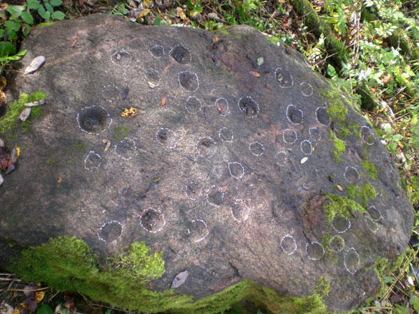 Рис. 7. Обнаруженный нами камень (вид с юго-западной стороны, фото В. Акулов, 2012).