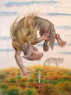 В. Славук. Волколак. Иллюстрация из книги «Чароўны свет» (2010).