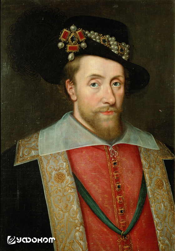 Джон Декриц. Портрет Якова Стюарта, 1605 год.