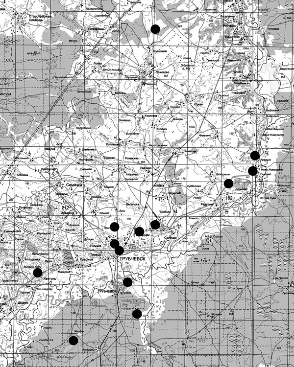 Карта наблюдений НЛО в Трубчевском районе