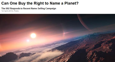 Кто дает планетам имена?