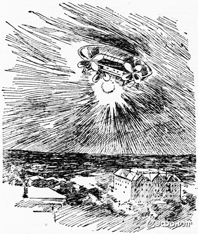 Дирижабль над Оклендом («San Francisco Call», Nov. 22, 1896). Дирижабль над Оклендом («San Francisco Call», Nov. 22, 1896).