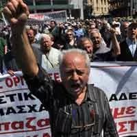 Протесты в Греции.