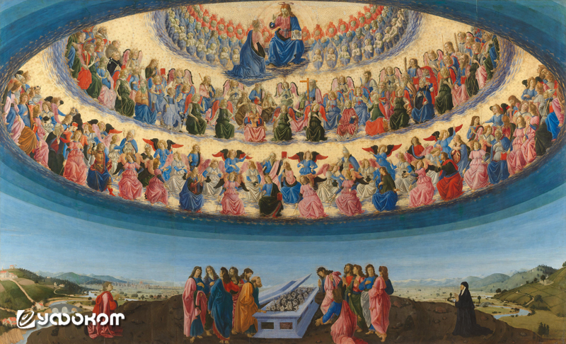 Рис. 13. «Вознесение Марии». Франческо Боттичини, 1476 год.