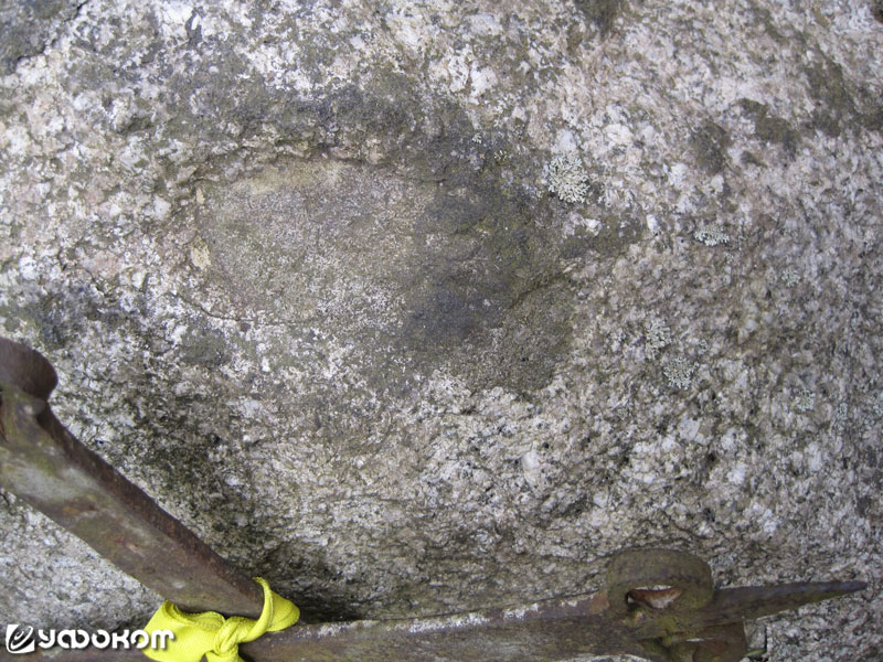 Следок на камне в д. Цитва. Фото Л. Дучиц, 2018 год.