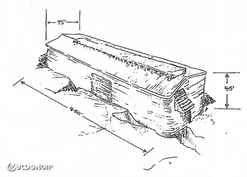 Реконструкция современного облика ковчега. Архив ЦРУ.