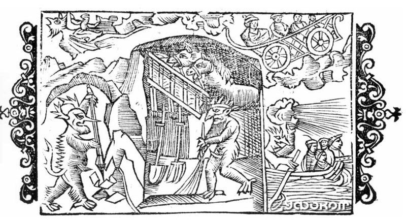 Олаус Магнус (1555 год). Кобольды занимаются добычей полезных ископаемых, а другие дьяволы по-разному помогают ведьмам.