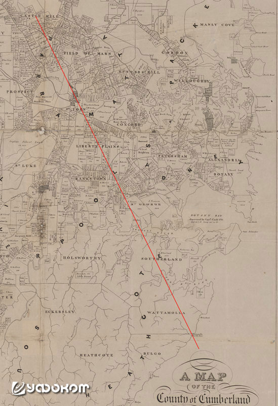 Траектория полета болида 7 ноября 1864 г. Траектория полета болида 7 ноября 1864 г.