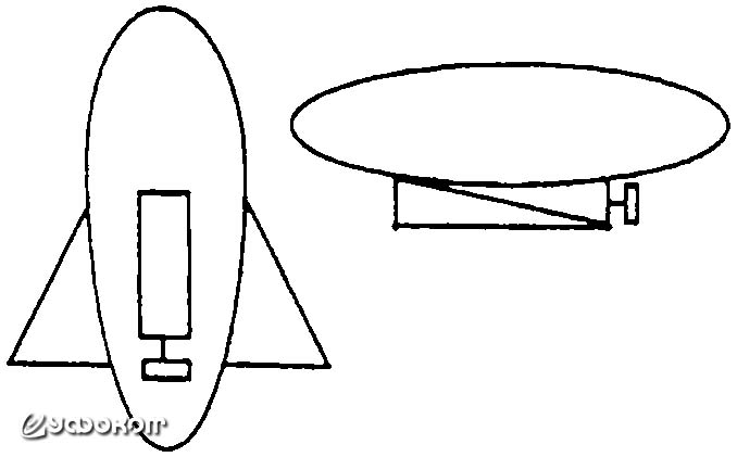 Реконструкция «дирижабля» над Келсо, выполненная уфологом Тони Брунтом [44].