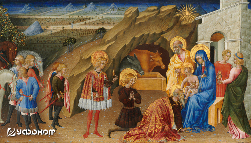 Рис. 8. «Поклонение магов». Джованни ди Паоло, 1445 год.