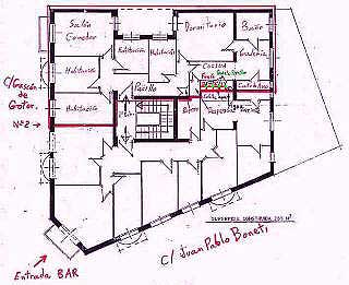 План второго этажа здания (из полицейских архивов).