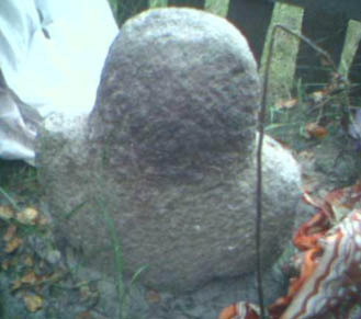 Каменный крест-идол в д. Данилевичи Лельчицкого района, в народе называемый каменная баба. Фото Сергея Кравчука.