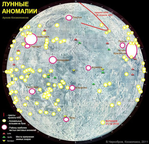 Некоторые лунные аномалии (составитель В. Чернобров)