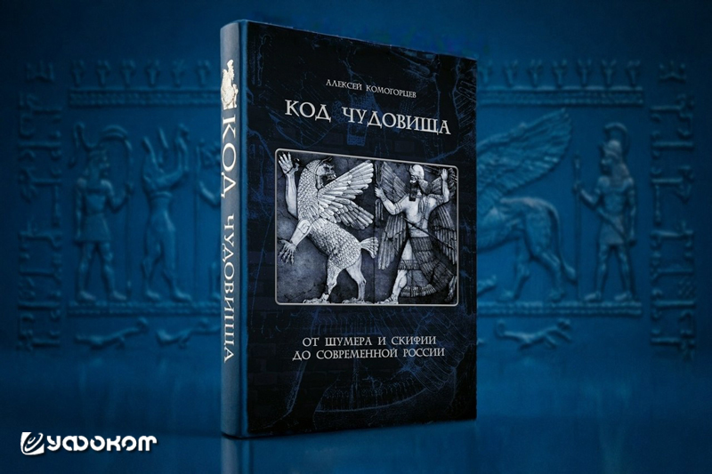 Обложка книги А.Ю. Комогорцева «Код чудовища: от Шумера и Скифии до современной России».