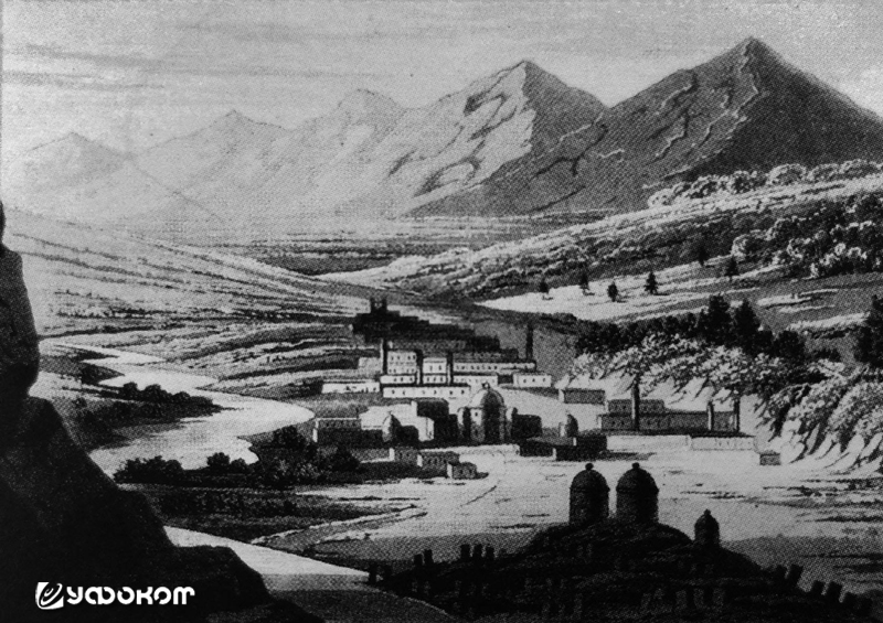 Рис. 5. Историческая гравюра Сулеймании в начале 1900-х годов (отчетливо видны пирамидальные холмы). Рис. 5. Историческая гравюра Сулеймании в начале 1900-х годов (отчетливо видны пирамидальные холмы).