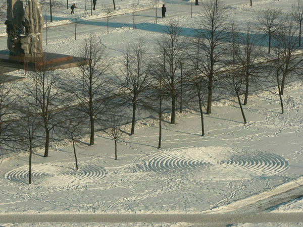 Снеговые круги в Санкт-Петербурге (2007 год).