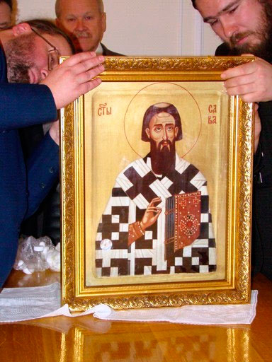 Икона св. Саввы Сербского. Фото Н. Сагань. Икона св. Саввы Сербского. Фото Н. Сагань.