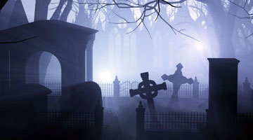 НЛО над кладбищем
