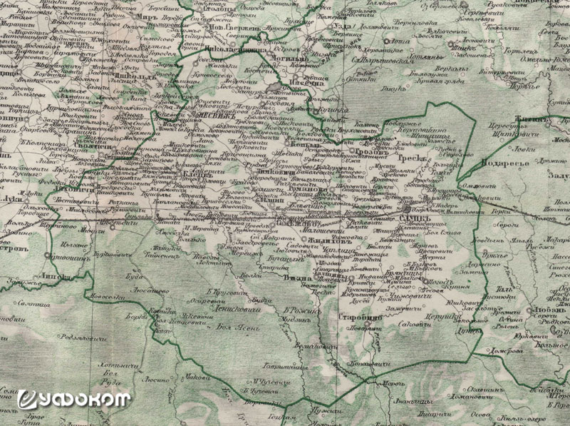 Карта Слуцкого уезда.