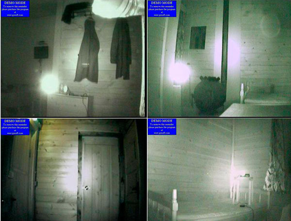 Рис. 9. Скриншоты с ИФК видеокамер, установленных в номере 1а.