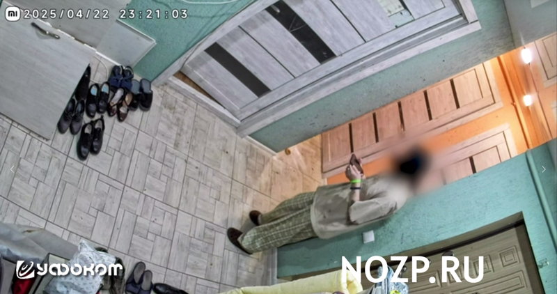 Рис. 2.3. Скриншот с камеры видеонаблюдения, сразу после броска банки соды в спину подростка со стороны кухни.