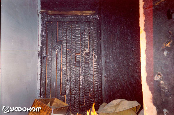 Ф11А – снимок в коридоре этой квартиры. Внизу видно яркое пламя.